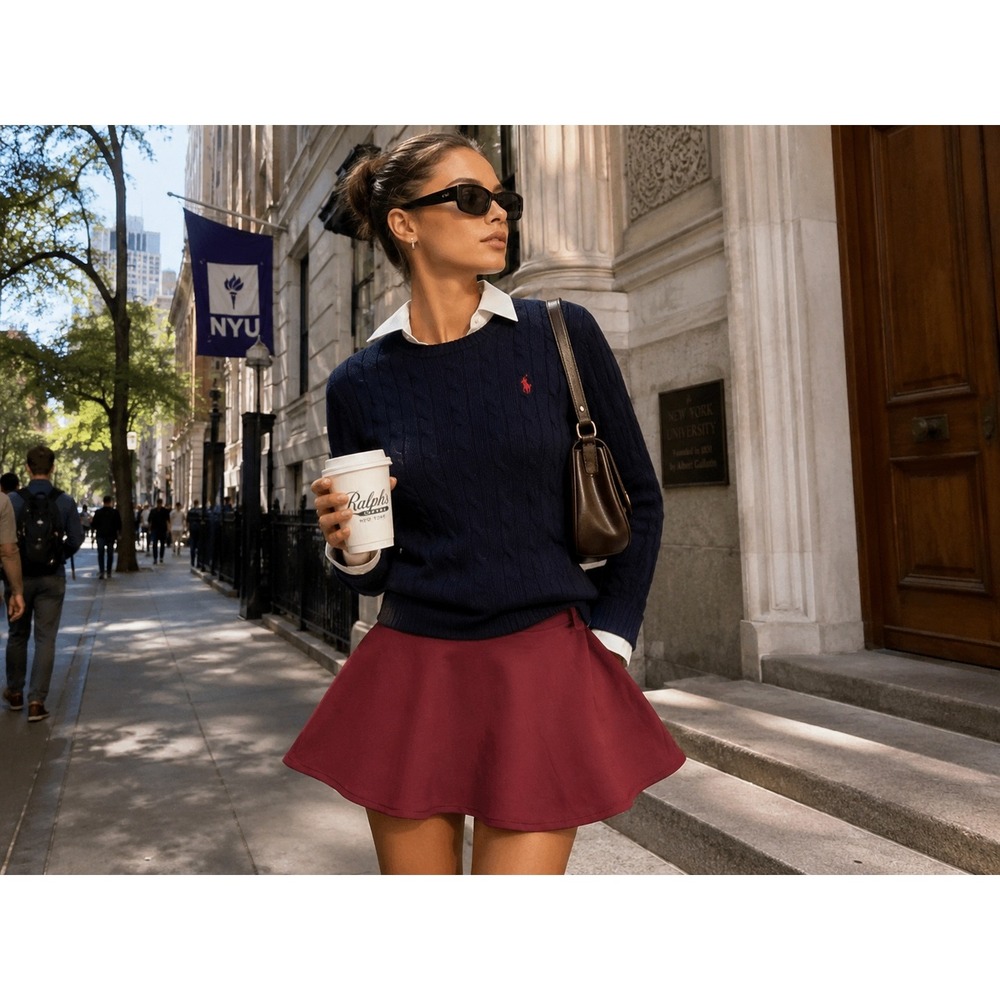 Terranova Skater Skirt Womens XS Burgundy Excellent Ribbed Knit‎ Mini Skirt